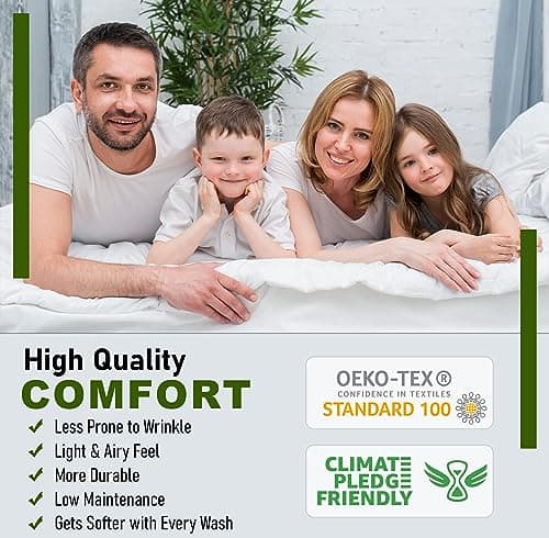 RUVANTI 100% Cotton King Fitted Sheet Only - Crispy Cooling Percale - Breathable & Durable Fitted Sheet King Size - Deep Pocket 16 Inches (Fits up to 18") - Deep Navy - 1 Piece 8