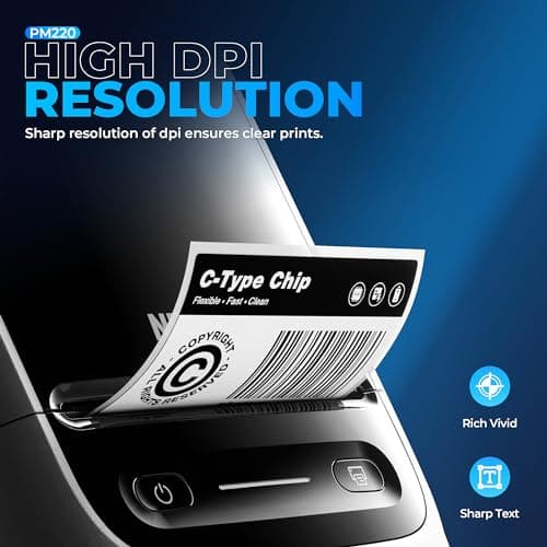 Nelko Label Maker Machine with Tape, PM220 Bluetooth Label Printer, 2 Inch Portable Thermal Printer for Small Business, Logo, Clothing, Sticker Printer for Phones & PC, with 3 Labels, White 6