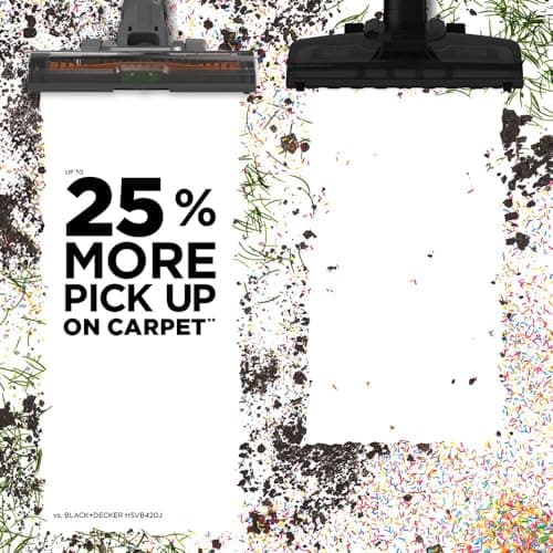 BLACK+DECKER POWERSERIES 20V MAX Cordless Stick Vacuum Cleaner, Household Vacuum Cleaners for Hardwood Floors and Carpet, LED Lights, Detachable, Anti-Tangle, Lightweight, Bagless (BHFEA18D1) 15