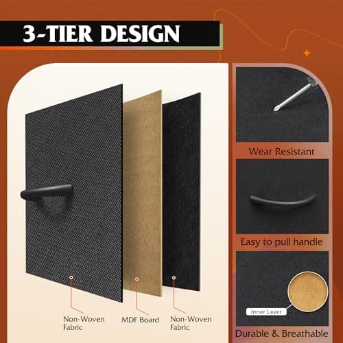 WLIVE Black Dresser TV Stand for 45, 50, 55 inch TV, Entertainment Center with LED Lights & Charging Station, Chest of Drawers with 8 Fabric Drawers and Open Shelves for Living Room, Hallway, Wood Top 8