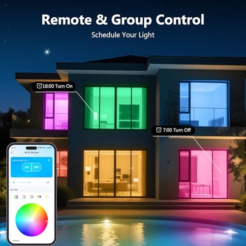 DAYBETTER Smart Light Bulbs, RGBCW Color Changing Smart Bulb Compatible with Alexa & Google Home,Preset Scene, Music Sync, A19 E26 2.4G WiFi Bluetooth Dimmable LED Bulbs, 60W Equivalent, 800LM, 6 Pack 6