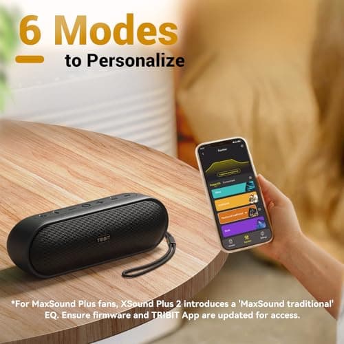 Tribit Portable Bluetooth Speaker XSound Plus 2, Wireless Speaker 30W with XBass, IPX7 Waterproof, 24-Hour Playtime, Stereo Sound, Built-in Mic, Bluetooth 5.3 for Party, Car, Travel 6