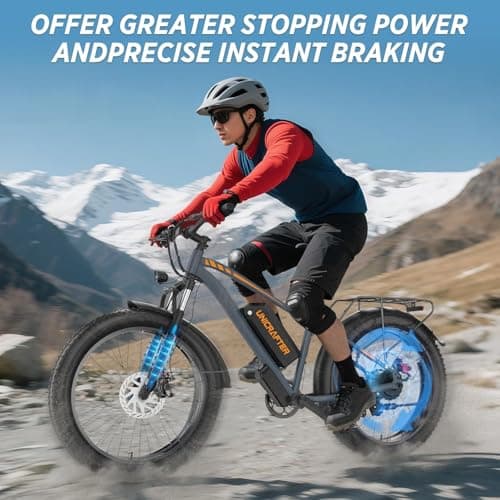 LELUOYUN F01 Electric Bike for Adults-Peak 1500W Brushless Motor Speed Max 32MPH,26" Electric Bike Fat Tire,48V 18.2Ah Removable Battery Long Range 80Miles Electric Mountain Bike,UL 2849 Certified 6