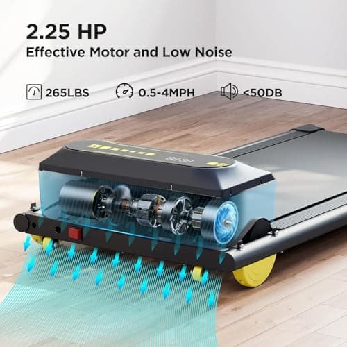 Walking Pad Under Desk Treadmill for Home Office, Mini Compact for Small Space, 2 in 1 Running Machine With Remote Control, 265LB Capacity 5