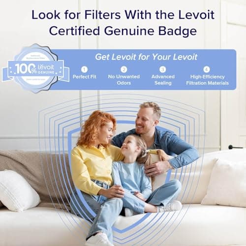 LEVOIT Air Purifier for Home Bedroom, Quiet Clean with Washable Pre-Filter for Dander, Smoke, Dust, Pollen, AHAM Verifide, Odor Eliminators for Medium Sized Rooms, Pet Hair Remover, Vital 100, White 6