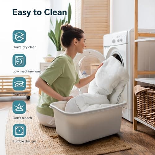 GEMBED 4 Inch Memory Foam Mattress Topper Medium XL Size - Dual Layer 3 Inch Cooling Gel Memory Pad and 1 Inch Pillow Top Mattress Cover for Back Pain - 39" x 70" x 4" 7