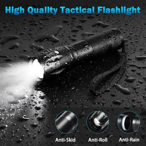 6Pack LED Flashlights High Lumens, 5Mode Tactical Flashlight for Home, Small Flashlights Powerful, Pocket Flashlight Battery Powered, Adjustable Torch Light, Mini Flash Light for Emergencies Camping 6