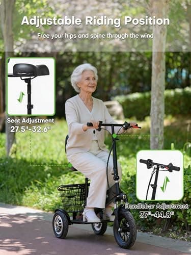 3 Wheel Mobility Scooter for Adults & Seniors, Lightweight Foldable Travel Scooter, 36V 500W Powerful Motors, 48 lbs Portable Design, Long-Range Electric Mobility Device, Supports up to 330 lbs 7