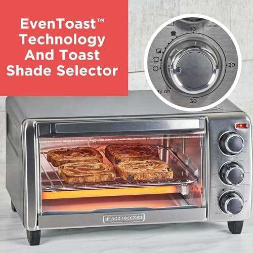 BLACK+DECKER TO1313SBD Toaster Oven, 15.47 Inch, Silver 5