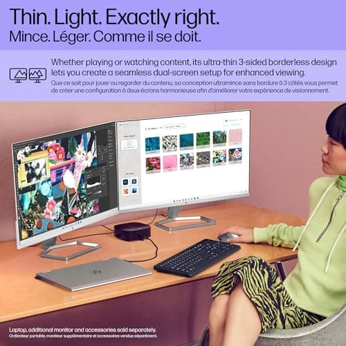 HP Series 5 27 inch FHD Monitor, Full HD Display (1920 x 1080), IPS Panel, 99% sRGB, 1500:1 Contrast Ratio, 300 nits, Eye Ease with Eyesafe Certification, 527sw (2024) 7