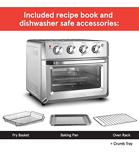 Gourmia Toaster Oven Air Fryer Combo 7-in-1 cooking functions 1550 watt, 19.8L capacity, accessories included convection rack, air frying basket GTF7580 5