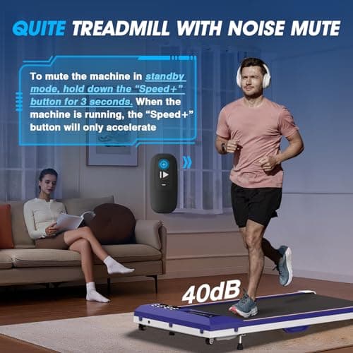 Walking Pad Treadmills, 6% Incline Treadmill for Home, 5% Decline Walking Pad 300lbs Capacity, Desk Treadmill for Office Under Desk Walking Pad for Small Spaces, Works with KINOMAP Apple Health 5