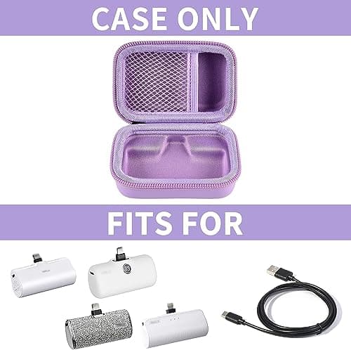 Portable Charger Power Bank Case for Swyop/for Feob/for Charmast/for JEJILL/for LanLuk/for VEGER/for iWALK/for Taegila/for Kuulaa and More Small Charging Battery Pack - Bag Only (Purple) 2