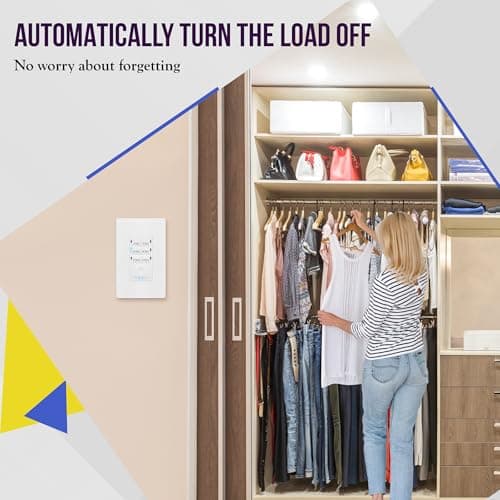 ENERLITES 4-Hour Countdown Timer Switch, 5-10-30-60 Min, 2-4 Hour, for Bathroom Fans, Lights, 120VAC Neutral Wire Required, UL Listed, HET06-W-2PCS, White, 2 Pack 7