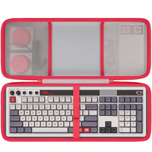 co2CREA Hard Travel Case Compatible with 8BitDo Retro 108 Mechanical Keyboard 108 Keys and Integrated Numpad
