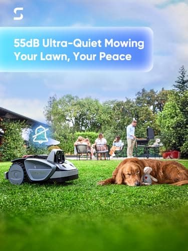 Sunseeker V3 Wireless Robot Lawn Mower 0.15 Acre/ 6,400 Sq. Ft, One-Click Mowing Automatic Lawn Mower, Vision AI Smart Obstacle Avoidance, 42% Slopes, Low Noise, Multi-Zone Navigation, App Control 5