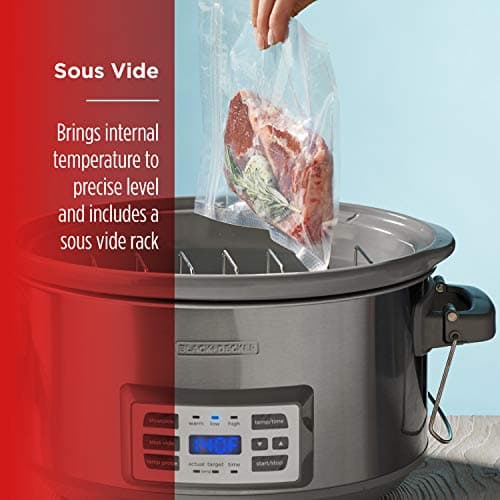 BLACK+DECKER 7-Quart Digital Slow Cooker, SCD7007SSD, Temperature Probe, Sous-Vide, Locking Lid, Removable Stoneware Crock 5