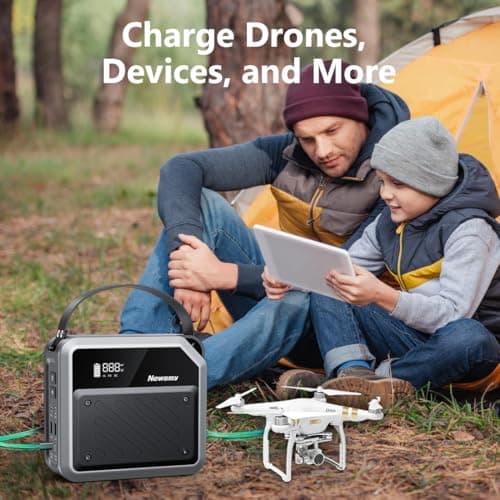 Newsmy Portable Solar Power Station 270Wh/72000mAh, 268W Max Output, 2×100W USB-C PD, LiMnFePO4 Battery with Spotlight for Hiking, Traveling & Emergency, Drone Charging, Compact Power Stations 6