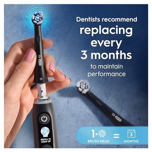 Oral-B iO Ultimate Clean Electric Toothbrush Head, Twisted & Angled Bristles for Deeper Plaque Removal, Pack of 2 Toothbrush Heads, Black 5