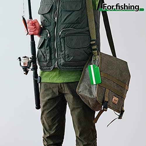 12 Pieces Luggage Tags Business Card Holder Aluminum Metal Travel ID Bag Tag for Suitcases Travel Luggage Baggage Identifier(Green) 7