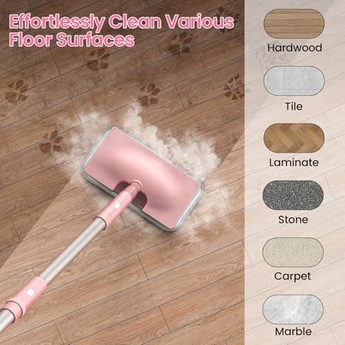 Czlife 13-in-1 Steam Mop, Handheld Steam Cleaner for Home and Floor Cleaning, Floor Steamers for Hardwood and Tile with Attachments, Electric Mop for Grout Laminate Couch Clothes Carpet, Corded 6
