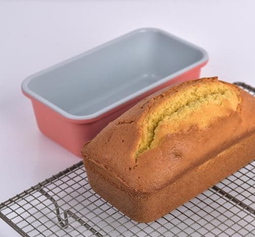 Bread Loaf Pans for Home Baking Carbon Steel 1lb meatloaf Tin, Perracotta 9x5 inch Non Stick banana bread cake baking Mold 6