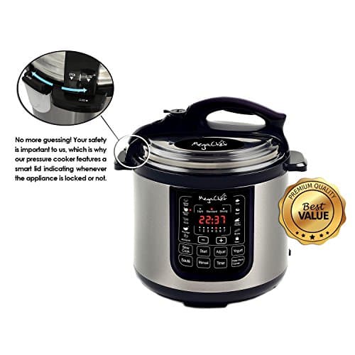 Megachef MCPR120A 8 Quart Digital Pressure Cooker with 13 Pre-set Multi Function Features, Stainless Steel 6