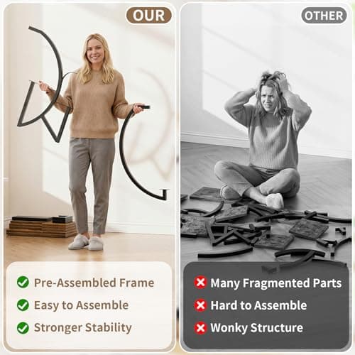 Plant Stand Indoor with Grow Lights - 62" Tall Plant Shelf, Lighted Corner Plant Stands for Indoor Growing, 8 Tiered Large Flower Holder, S-Shaped Decorative Rack for Living Room, Patent Design, Brown 7