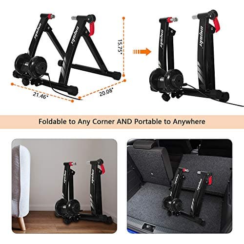 Unisky Bike Trainer Stand for Indoor Riding 6 Speed Stationary Bike Stand for Exercise Bicycle Resistance Trainers 7