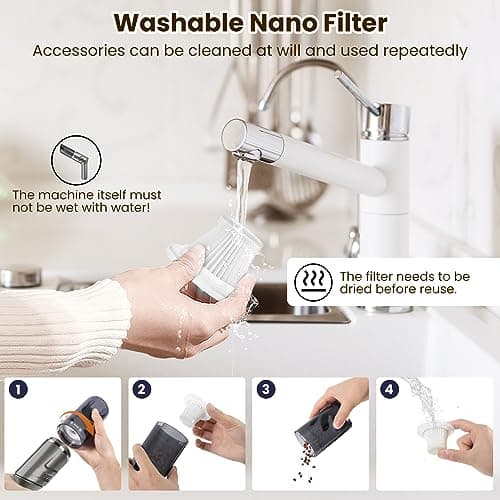 MZGO Car Vacuum Portable Cordless 120W/12kPa High Power Handheld Portable Handheld Vacuum Cordless Cleaner with Low Noise Wet and Dry Use Auto Vacuum Cleaner for Car Home Cleanning 7