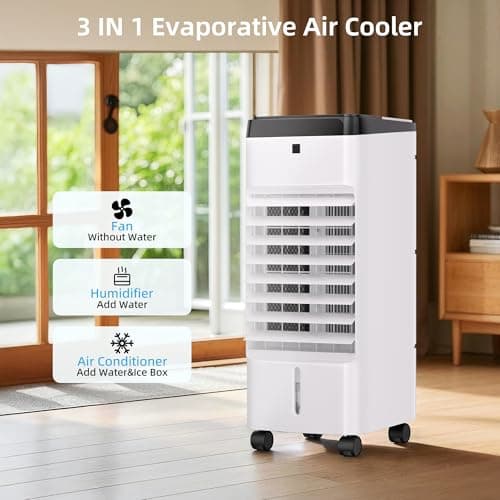 MEPTY Swamp Cooler, Windowless Portable Air Conditioners with Oscillation, Evaporative Air Cooler with Remote,12H Timer, Air Cooler Fan with 3Modes&Speeds for Bedroom Indoor Room 7