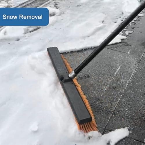 PBHEPJ 18 Inchs Push Broom Outdoor Heavy Duty, Shop Broom with 60" Long Handle for Cleaning Outdoor or Indoor Tile, Garage, Shop, Deck, Concrete, Wood, Stone, Patio Floor 9