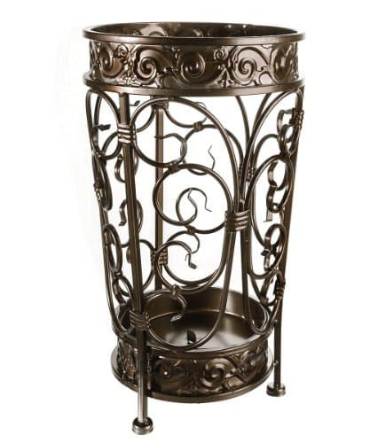 Brelso Super Quality Umbrella Stand, Umbrella Holder, Antique Look Metal, Entry Hallway Décor, Round Style, w/Removable Drip Tray. (Antique Bronze)