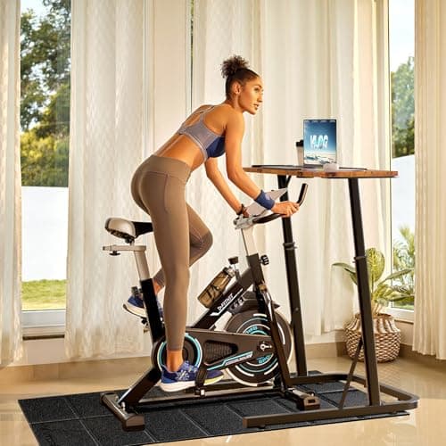 VTORY Adjustable Standing Desk for Walking Pad Treadmill, Desk for Bike/Cycling, Stand Table for Treadmill Walking Pad, Bike/Walking Pad/Treadmill Trainer Desk Stand, Attachment, Bar for Walking Pad 7