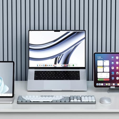 Satechi SM3 Mechanical Keyboard for Mac and Windows, 108 Keys Full Size with White LED Backlit, Wired and Bluetooth for Mac and Windows - Light Gray/White 8