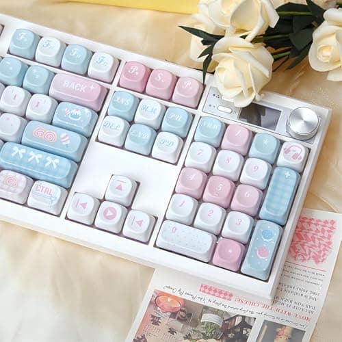 GMK104 Barebones Keyboard Kit with Screen&Knob,QMK/VIA Programmable BT5.0/2.4GHz/Type-C Tri-Mode Gasket Mounted Hot Swap RGB Backlit Full Size Custom PCB Kit DIY Mechanical Keyboard for Win/Mac(White) 6