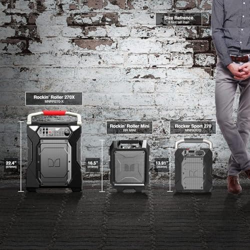 Monster Rockin’ Roller 270 Indoor/Outdoor Portable Bluetooth Speaker | up to 200W of 270 Degree Sound & up to 100 Hours of Playtime 8