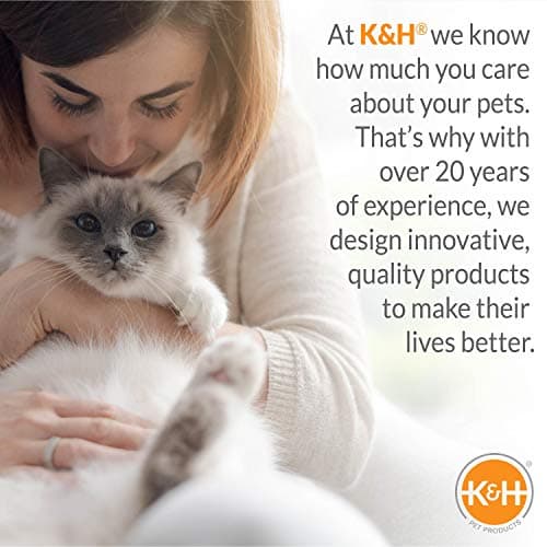 K&H Pet Products Kitty Sill Heated Cat Window Perch for Large Cats, Orthopedic Window Hammock Bed Holds 40LBS, Washable Cover, Kitty Windowsill Bed Seat for Indoors - Cream Fleece, Heated, 14 X 24in 9