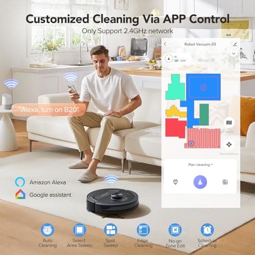 BPMIO Smart Robot Vacuum and Mop Combo, 5500Pa Powerful Suction, LiDAR Navigation, WiFi/App/Alexa Control, 120-Min Runtime, Perfect for Pet Hair, Carpets, and Hard Floors 5
