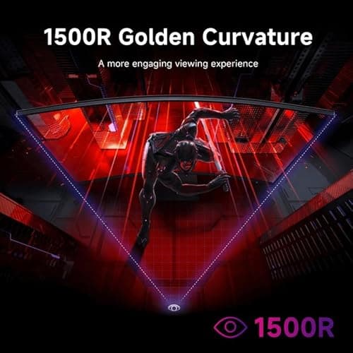 XIAOMI 34 inch Curved Gaming Monitor, 180HZ 1ms 1500R WQHD 2K 100% sRGB Desktop LCD Computer Screen PC Vertical HDMI Computer Monitors Ultrawide FreeSync Premium with DisplayPort Adjustable Stand 5