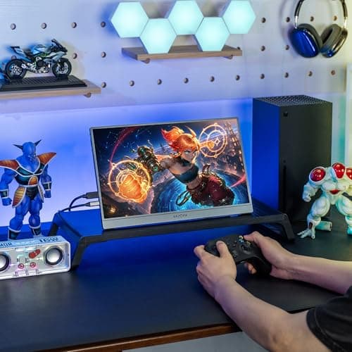 ARZOPA 16.1'' 144Hz Portable Gaming Monitor, 106% sRGB 1080P FHD Kickstand Portable Monitor with HDR, Ultra Slim, Eye Care, External Second Screen for Laptop, PC, PS5, Mac, Xbox-Z1FC Gray 7