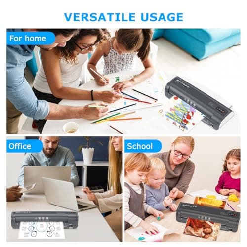 Laminator Machine, Bonsen 13 Inch Wide Thermal Laminator with Never Jam Technology, A3 Laminating Machine with 100 Laminating Sheets for School, Office and Home, Black (L3402) 7