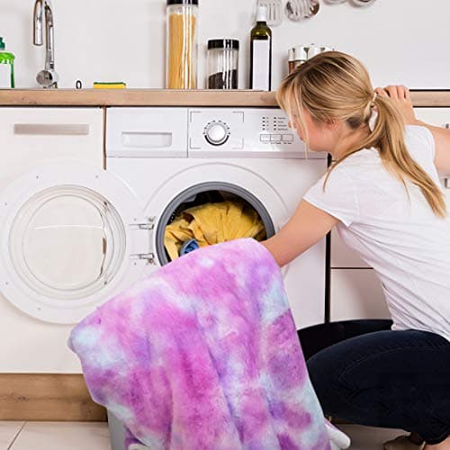 GOQO TOMO Electric Heated Blanket 50" x 60" Throw Wrap with 12 Heating Levels for Home Office Use Pink Tie dye 5