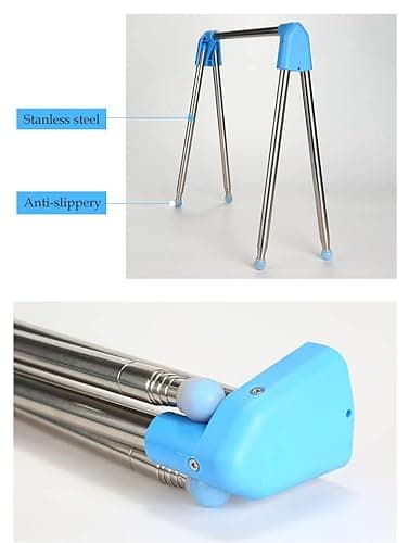 CLESUZ Portable Garment Rack Extra Compact and Lightweight, Foldable Mini Drying Clothe Rack for Travel, Camping, Laundry, Dance (Regular+2 Hangers) 6