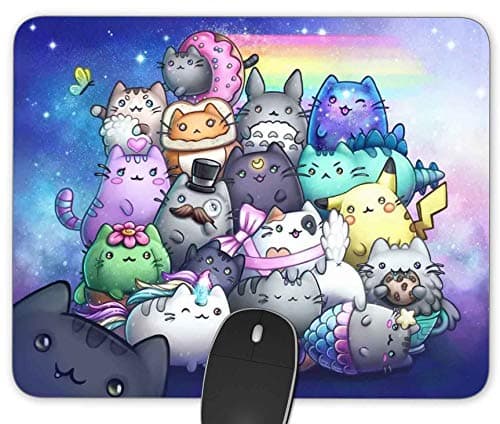 Cute Watercolor Animals Gaming Mouse Pad， Rectangle Mouse Pad Size(9.84"x7.87")