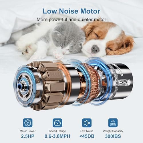 DeerRun Under Desk Walking Pad Treadmill for Home Office & Small Spaces, 6% Manual Incline, 0.6–3.8 MPH Walking Speed, 2.5 HP, 300 lb Capacity, App & Remote Control 5