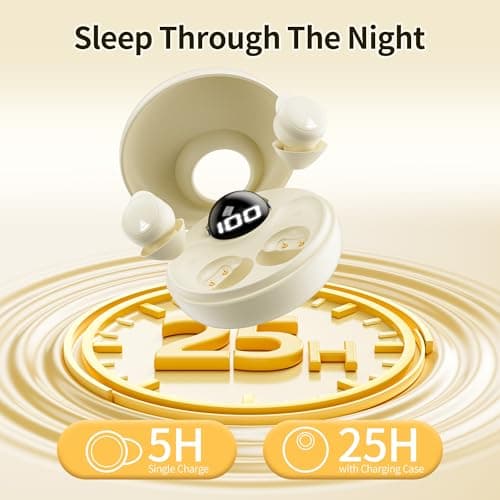 Kinglucky Sleep Headphones for Side Sleeping Earbuds Wireless Bluetooth Ear Buds in Ear Headphone Noise Cancelling Mini Small Ears Canal Earphones for Sleepers Exercise Working Hiking Sports 6