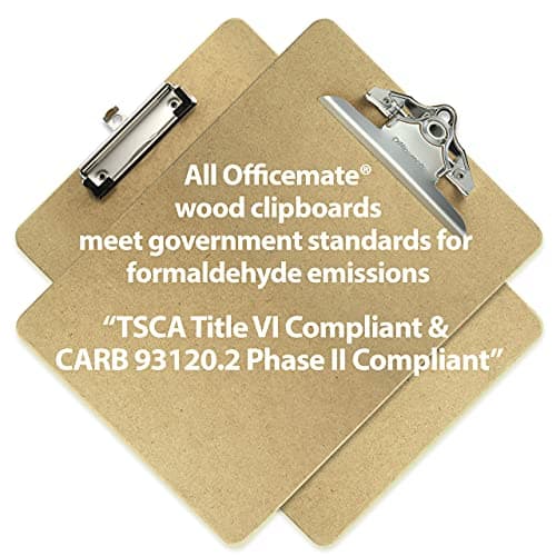 Officemate Recycled Wood Clipboard, Letter Size, 9" x 12.5" with 6" Clip, 3 Pack (83133),Brown 7
