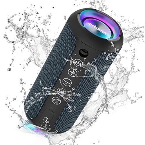 Ortizan Portable Bluetooth Speakers, IPX7 Waterproof Wireless Speaker with 24W Loud Stereo Sound, Outdoor Speaker with Bluetooth 5.3, Deep Bass, RGB Lights, Dual Pairing, 30H Playtime for Home, Party