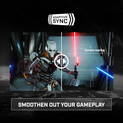 msi G27C4X 27" Curved Gaming Monitor, 1920 x 1080 (FHD), 1ms, 250Hz, FreeSync, HDMI, DisplayPort, Anti-Flicker, Anti-Glare, HDR Ready,Black 6